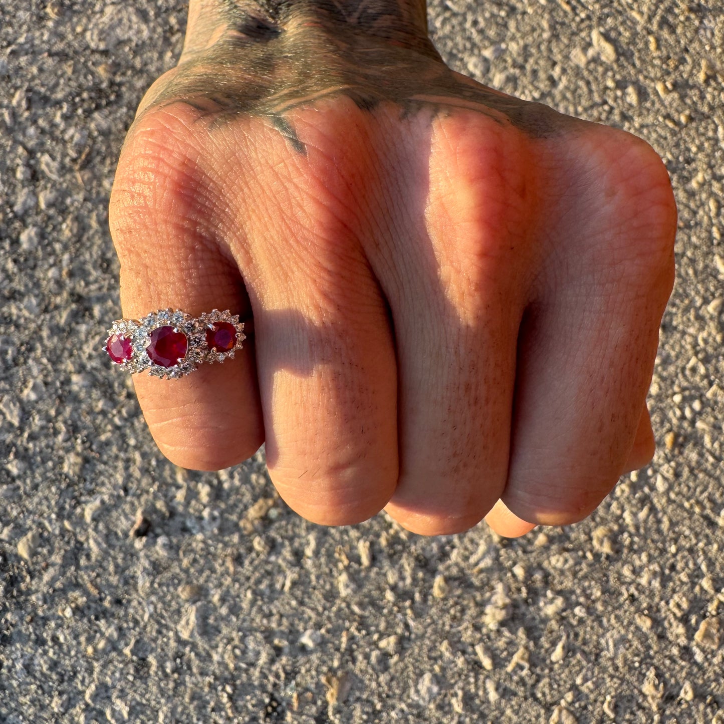 Brand New 14k White Gold 1.05ctw Natural Burmese Ruby .38ctw Natural VS Diamond Ring (8)