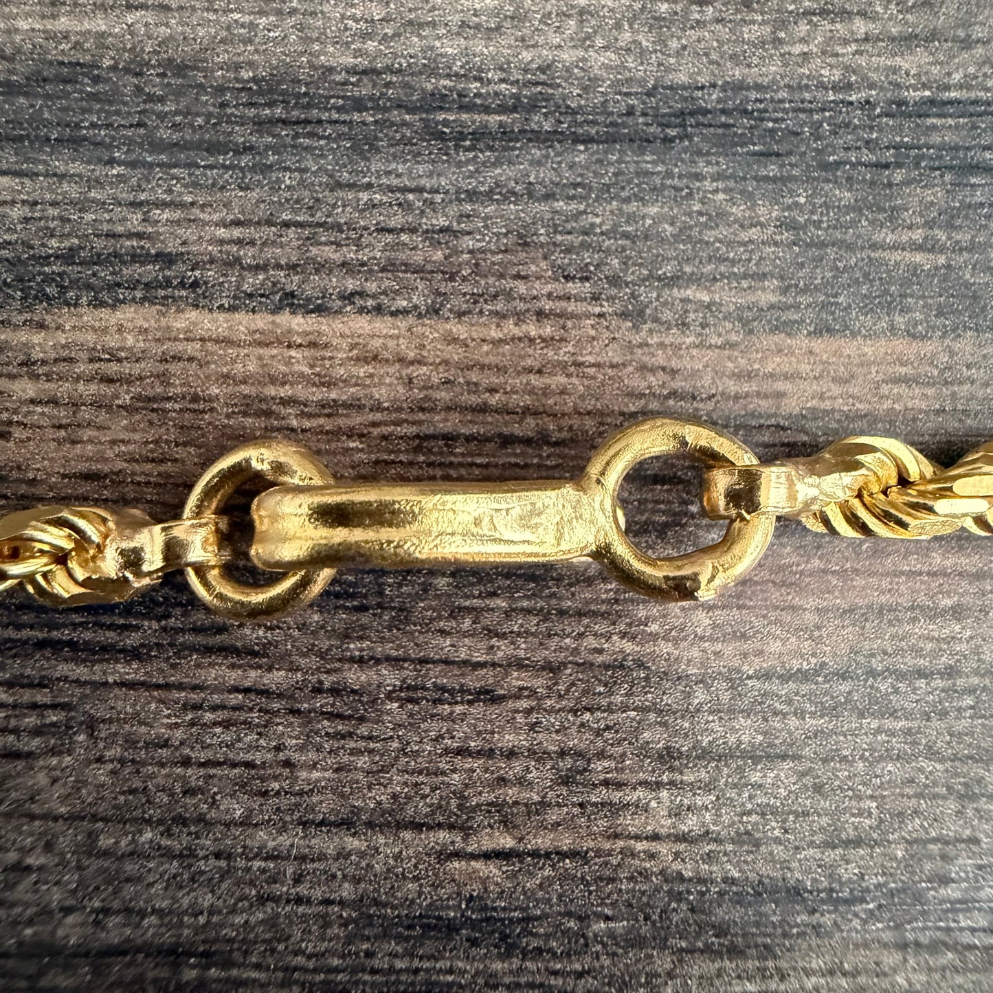 Vintage London Hallmarked Solid 22k Yellow Gold Diamondcut Rope Chain Necklace (18.5”)