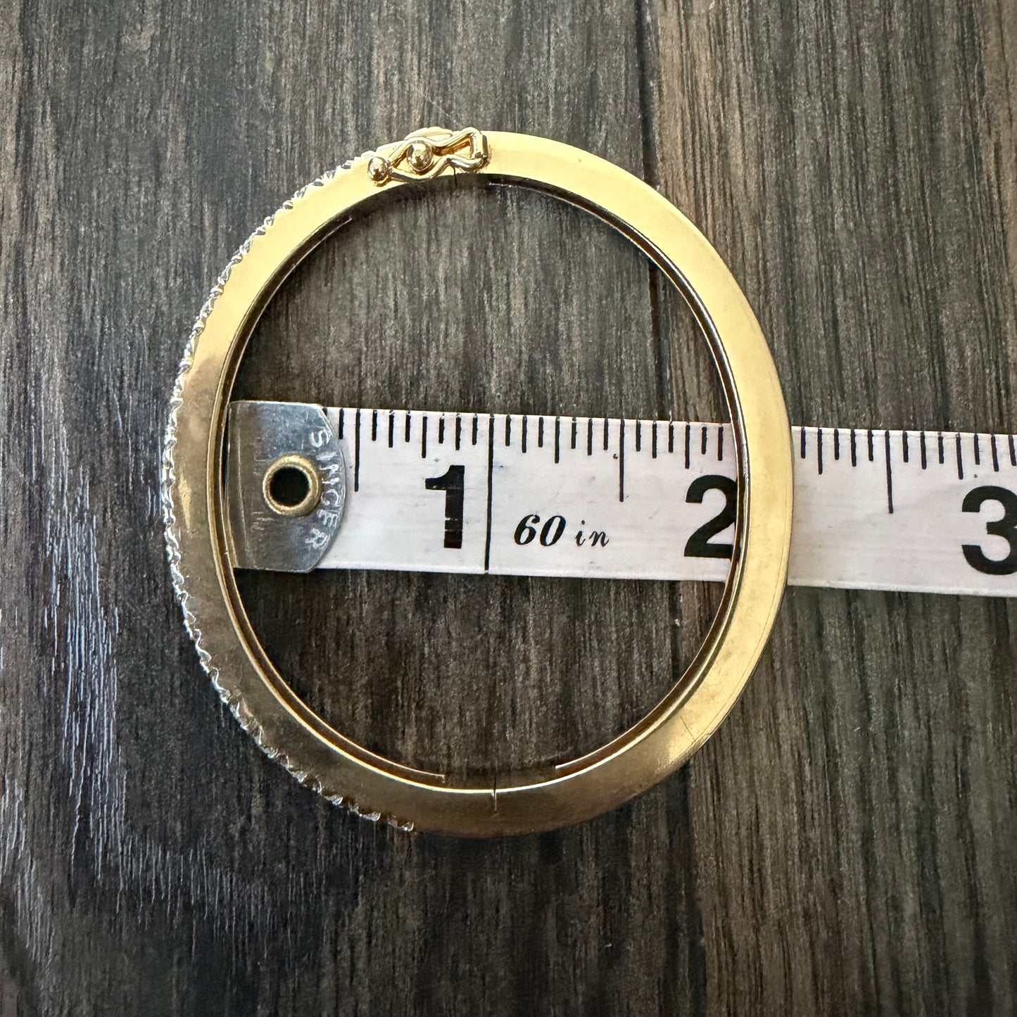 Vintage Solid 14k Yellow Gold 2.0ctw Natural VS Diamond Heavyweight Bangle Bracelet (5.75”-6.5”)