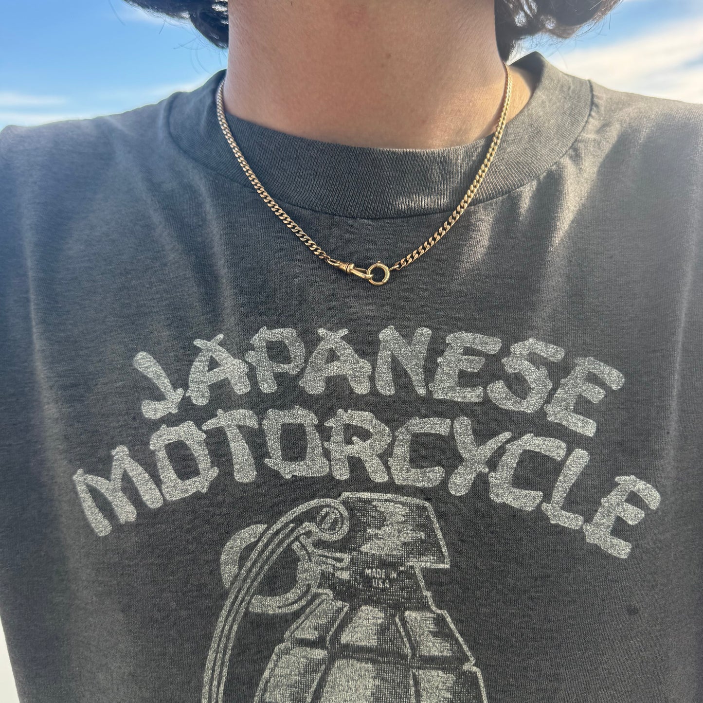 Antique Solid 14k Yellow Gold Cuban Curb Link Watch Chain Necklace (18”)