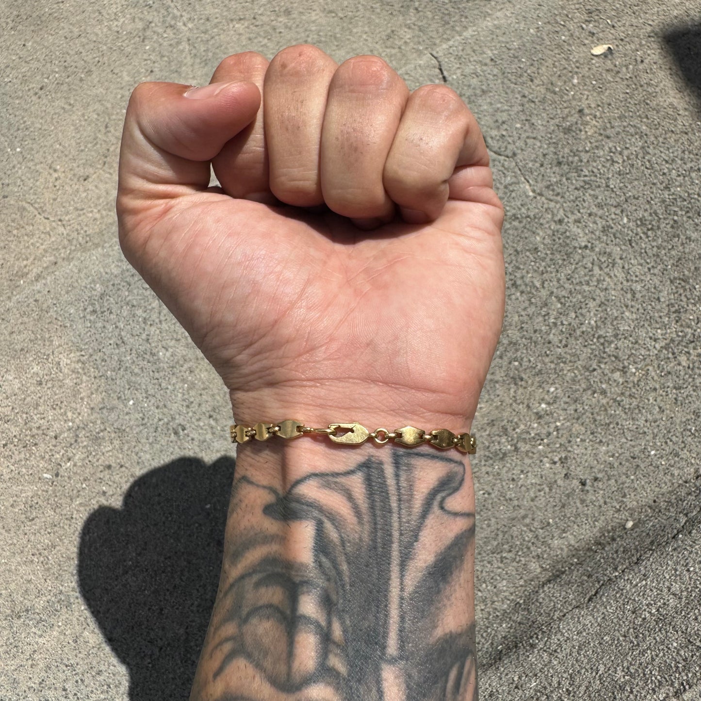 1970’s Cartier Solid 18k Yellow Gold Mariner Anchor “Tortue” Link Bracelet (7.5”)