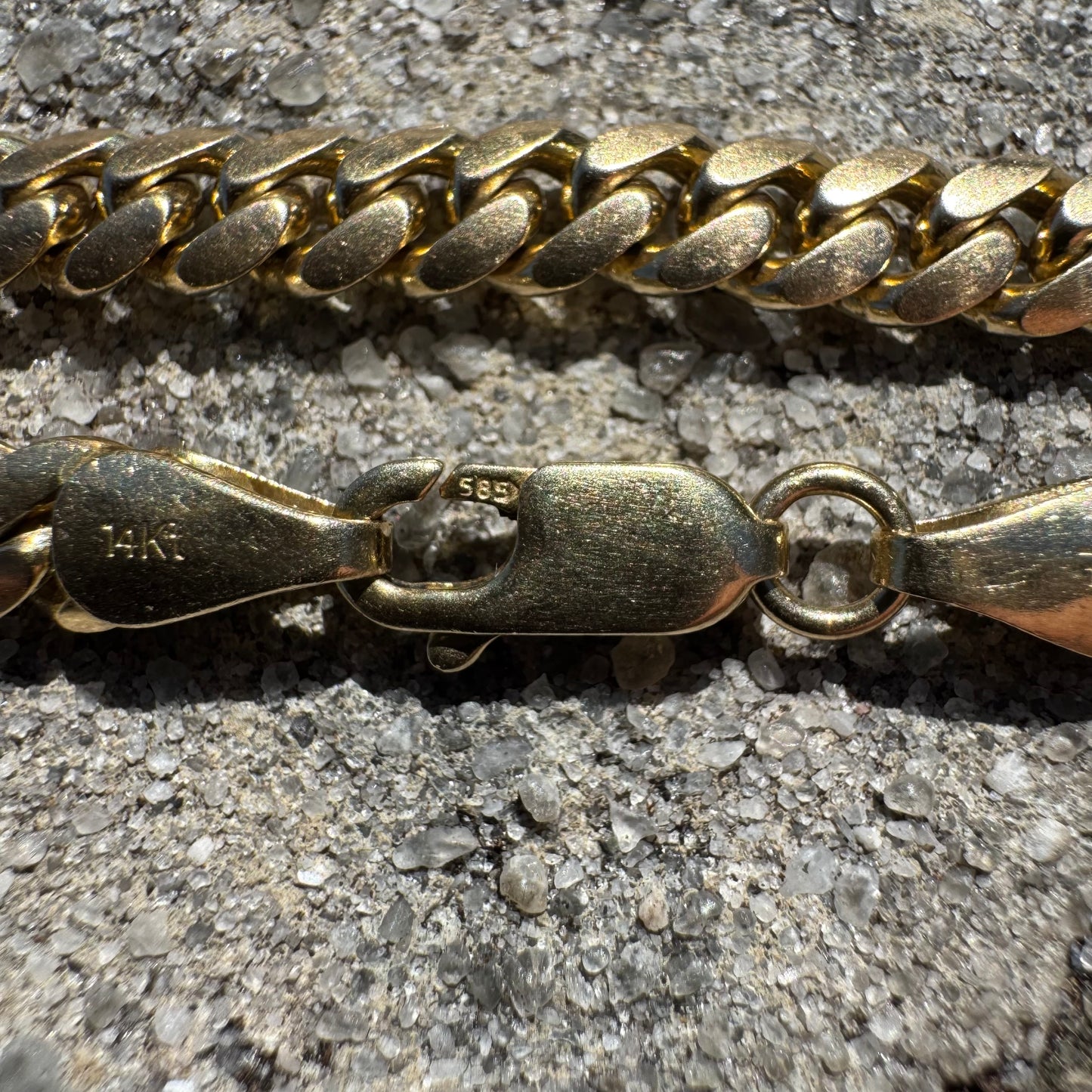 Vintage Solid 14k Yellow Gold Heavyweight Miami Cuban Link Necklace (27”)