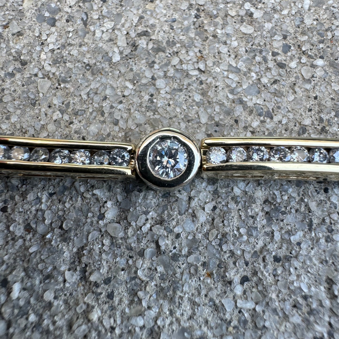 Custom 14k Two-Tone 3.5CTW Natural Diamond Bracelet (6.5”)