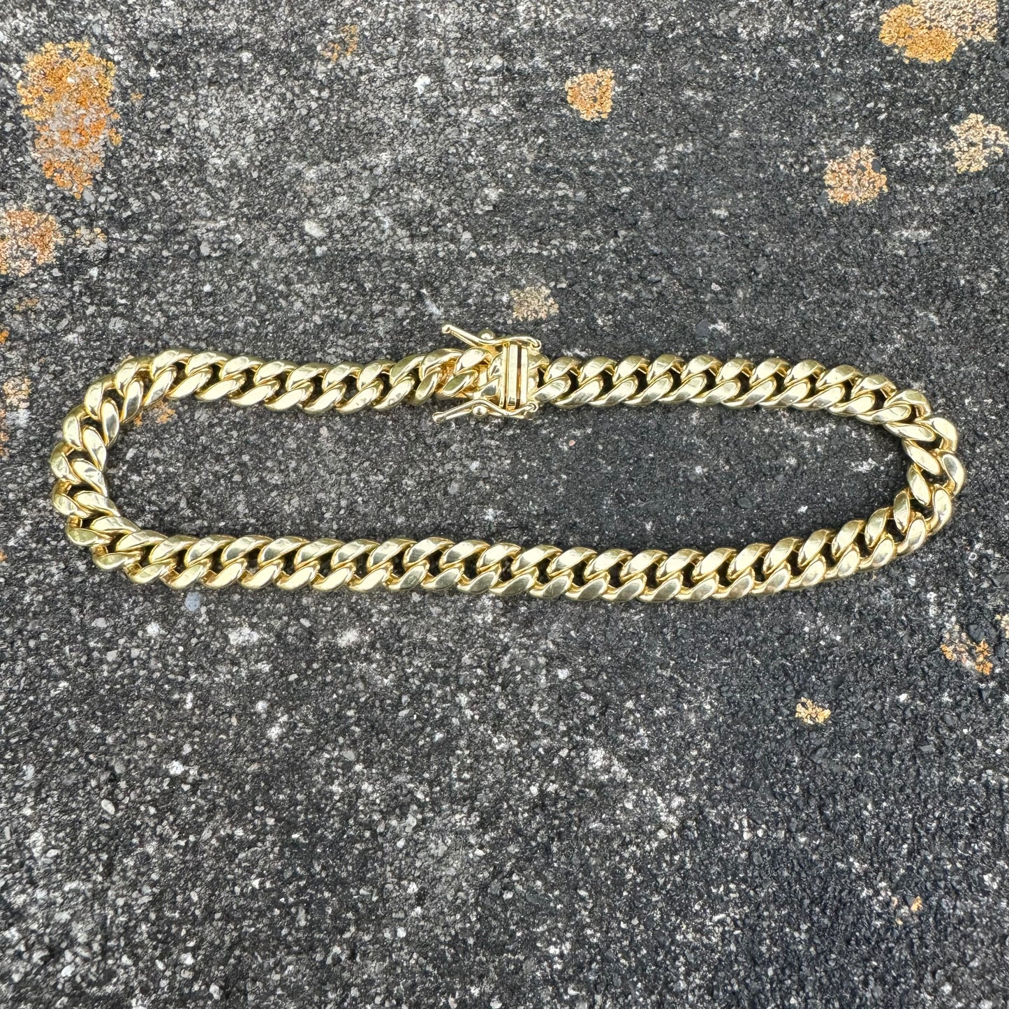 Brand New 14k Yellow Gold Miami Cuban Link Bracelet (8”)