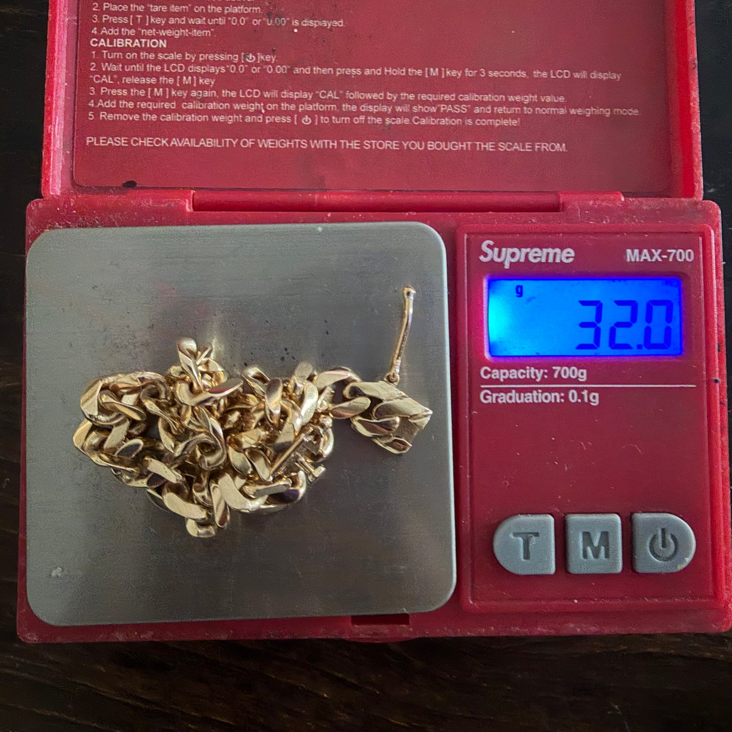 Vintage Solid 18k Yellow Gold Classic Cuban Link Bracelet  (7.5”)