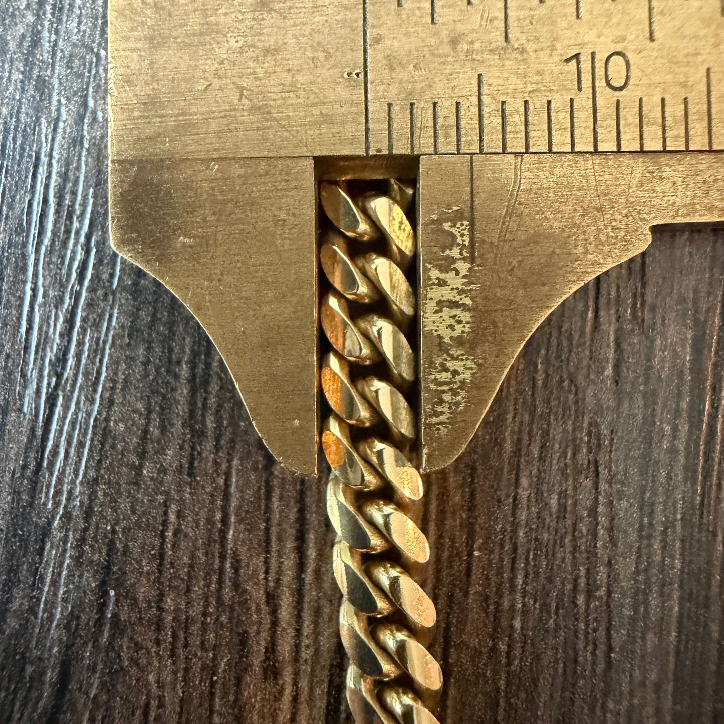 Vintage Solid 14k Yellow Gold Heavyweight Miami Cuban Link Necklace (18”)