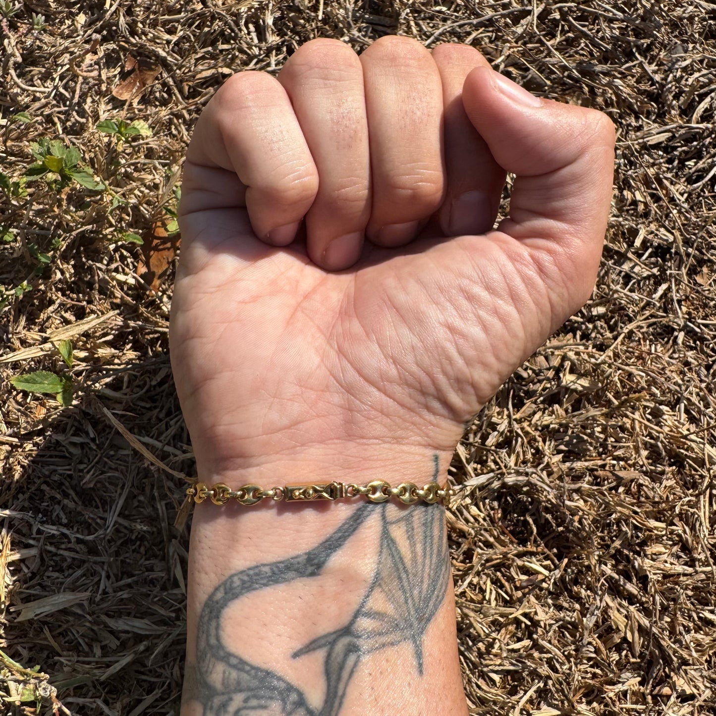 1970’s UnoAerre Solid 14k Yellow Gold Puffed Mariner Link Bracelet (7.5”)