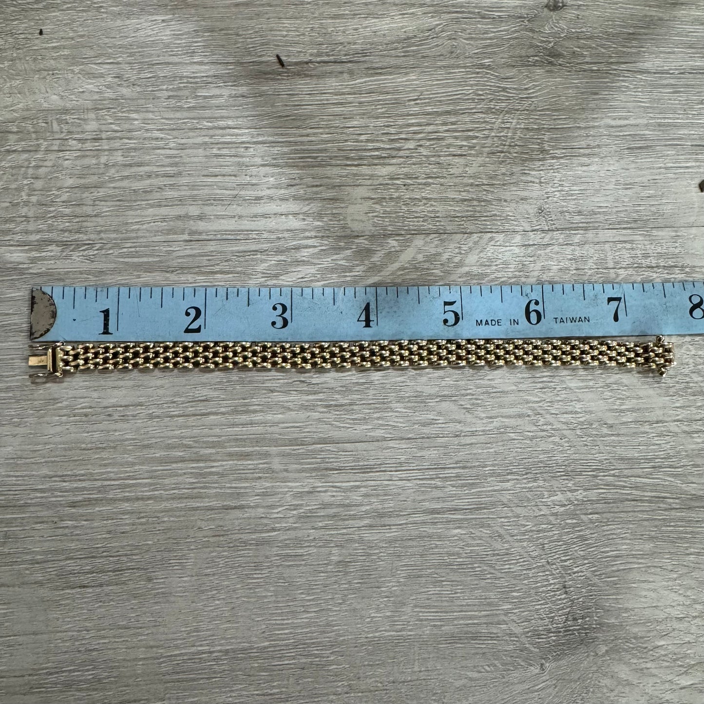 Vintage Solid 14k Yellow Gold Panthère Link Bracelet (7.25”)