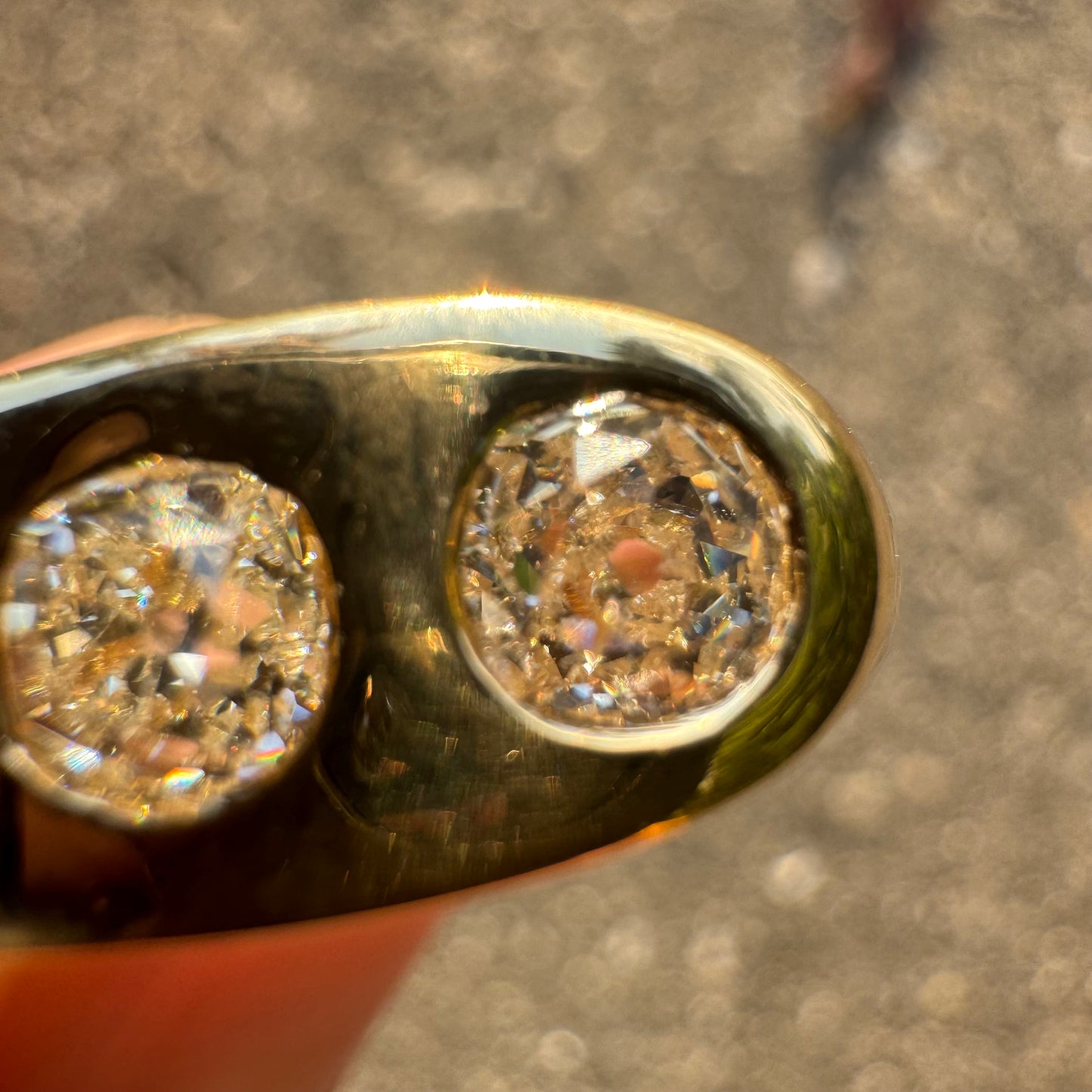 Vintage Solid 18k Yellow Gold 1.5ctw Natural Old Mine Cut Diamond Trilogy Ring (11)