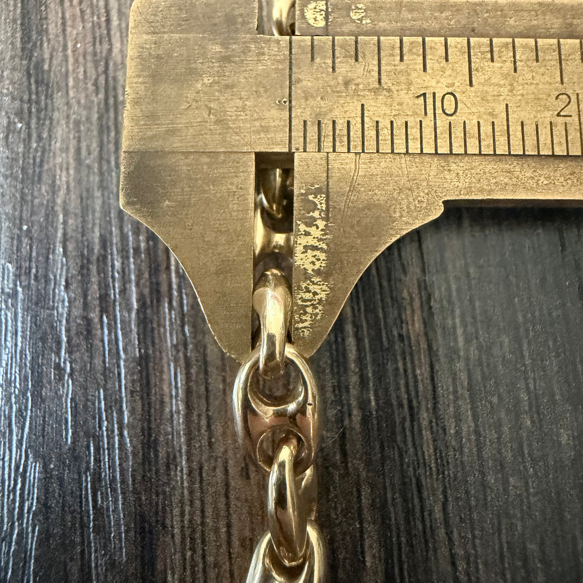 Vintage Solid 14k Yellow Gold Heavyweight Chaine D’ Ancre Puffed Mariner Link Bracelet (7.75”)