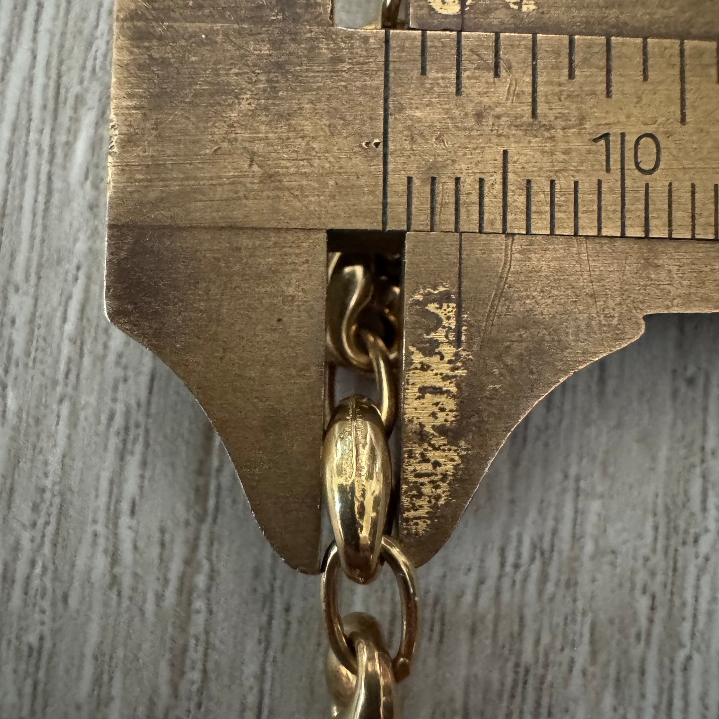 Vintage 18k Yellow Gold Classic Chunky Puffed Gucci Mariner Link Necklace (17”)