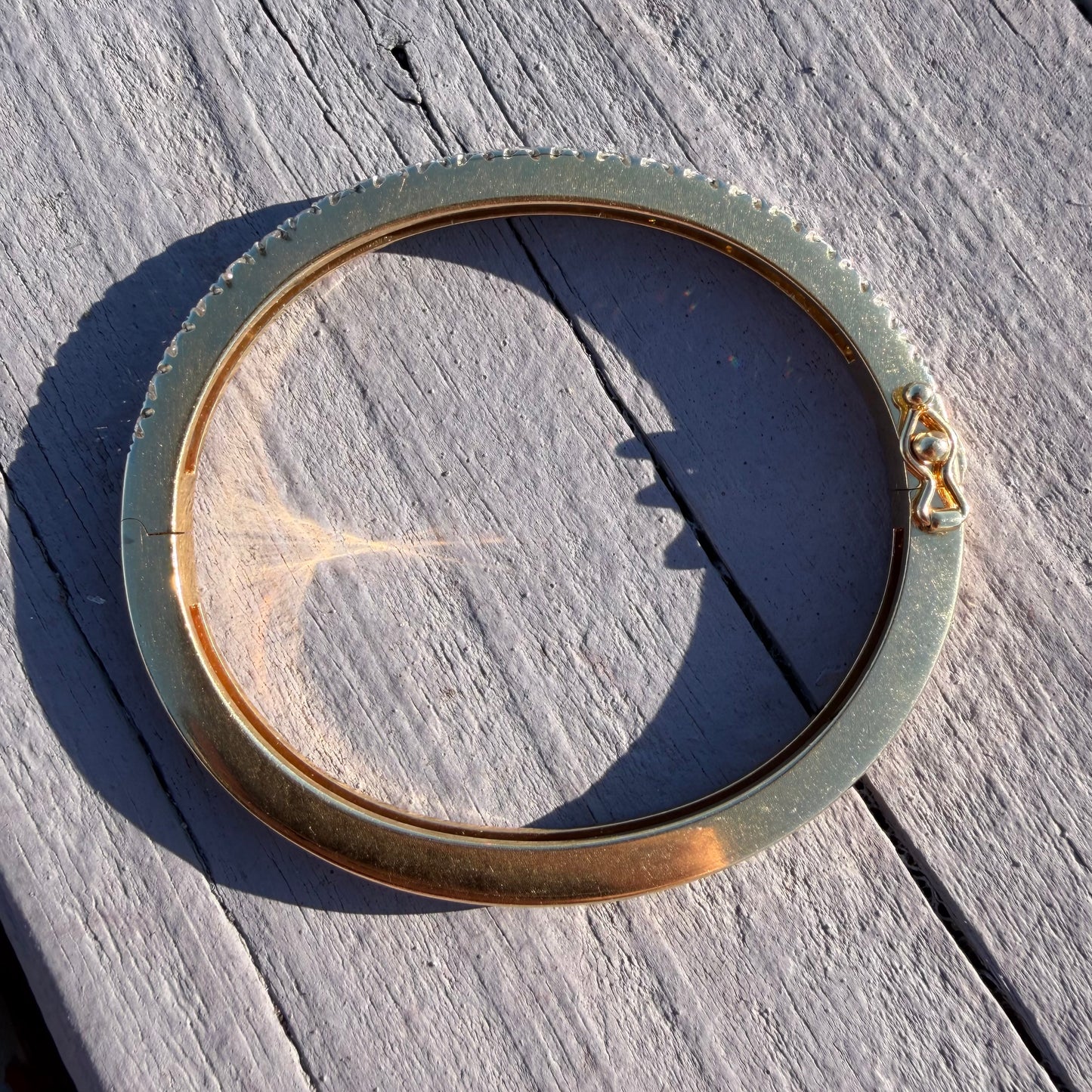 Vintage Solid 14k Yellow Gold 2.0ctw Natural VS Diamond Heavyweight Bangle Bracelet (5.75”-6.5”)