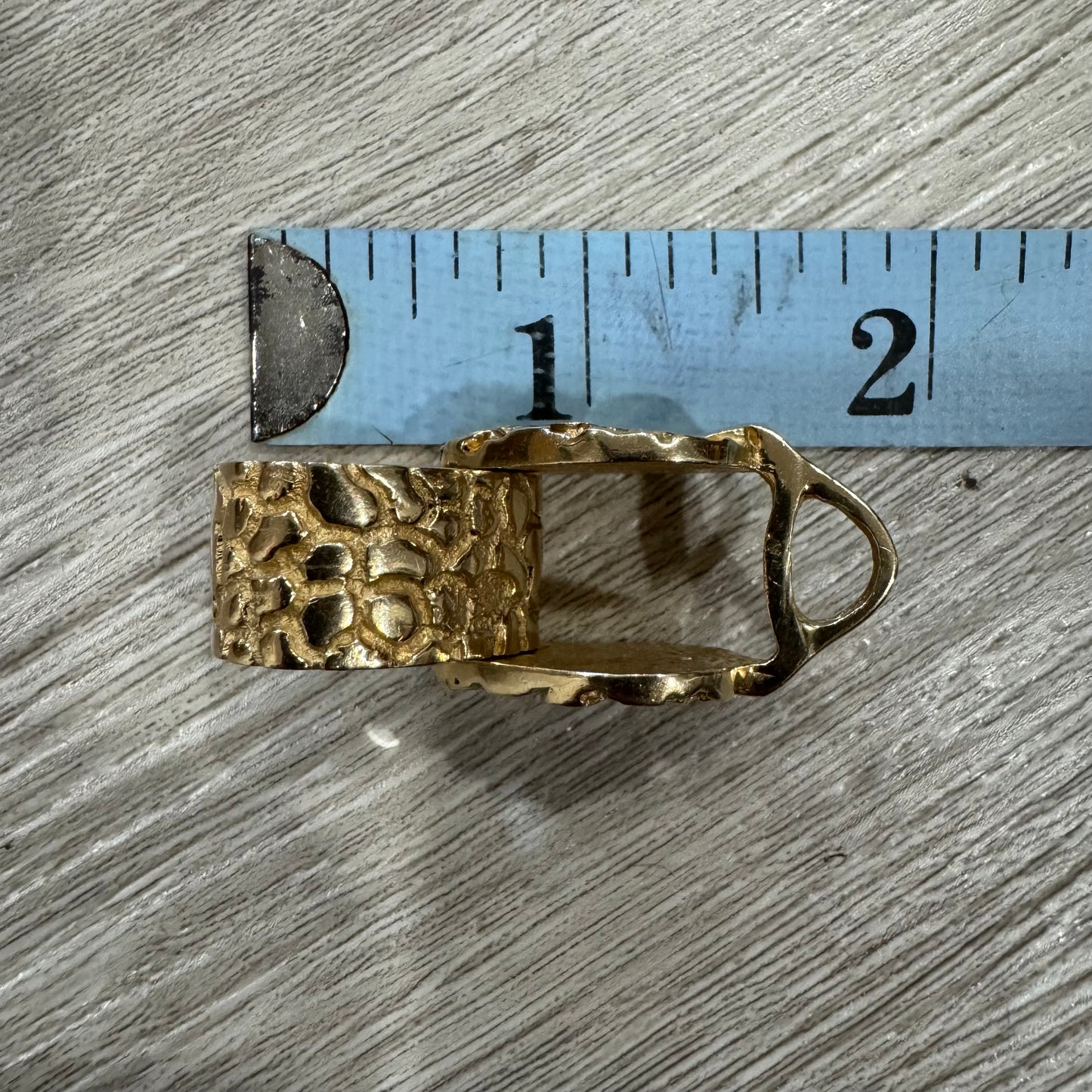 Vintage Solid 14k Yellow Gold Nugget Jewelers Loupe