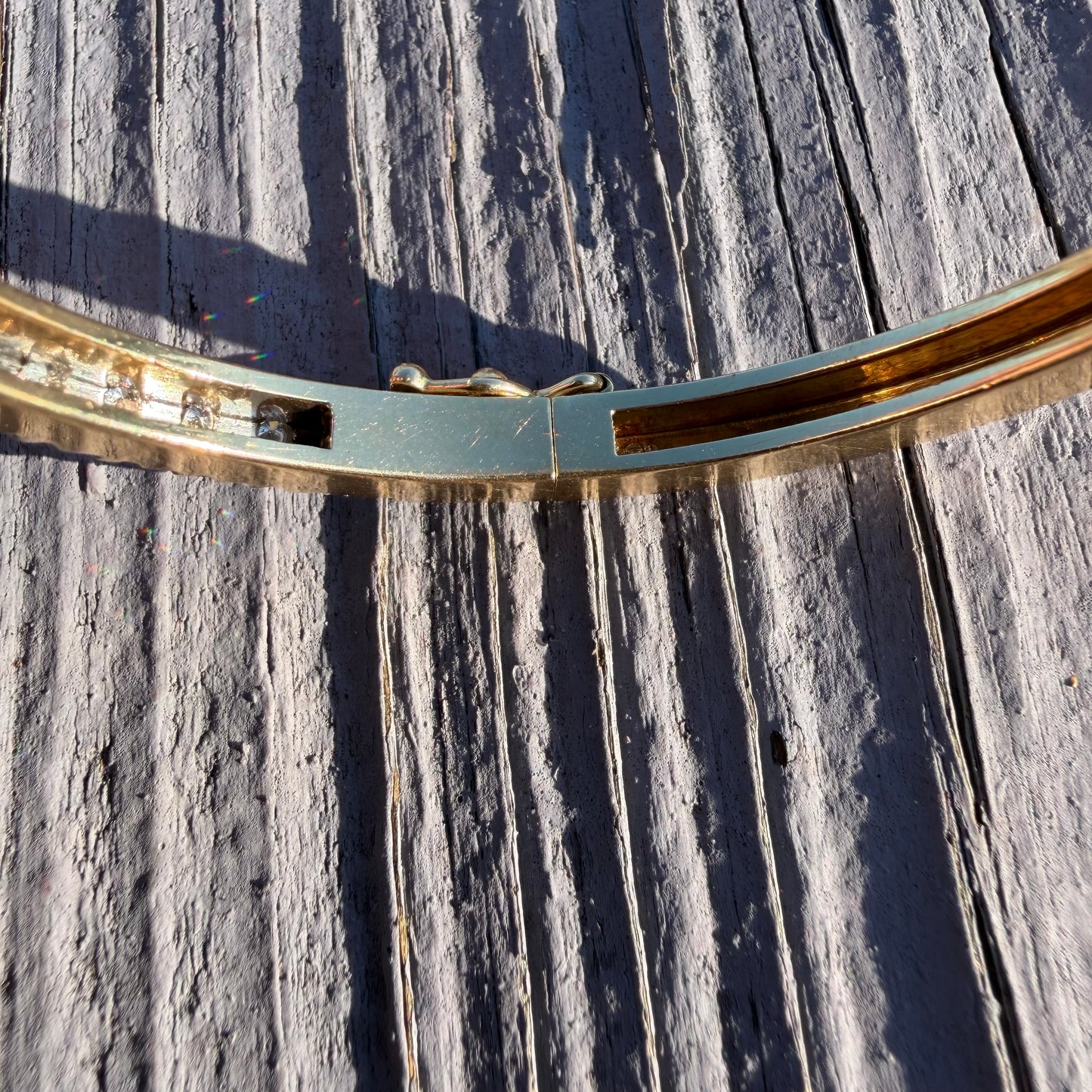Vintage Solid 14k Yellow Gold 2.0ctw Natural VS Diamond Heavyweight Bangle Bracelet (5.75”-6.5”)
