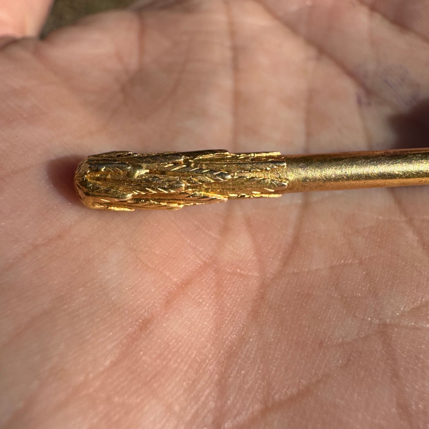 Mid 1800’s Solid 19k Yellow Gold Natural Old Mine Cut Diamond Eagle Claw Club Pendant