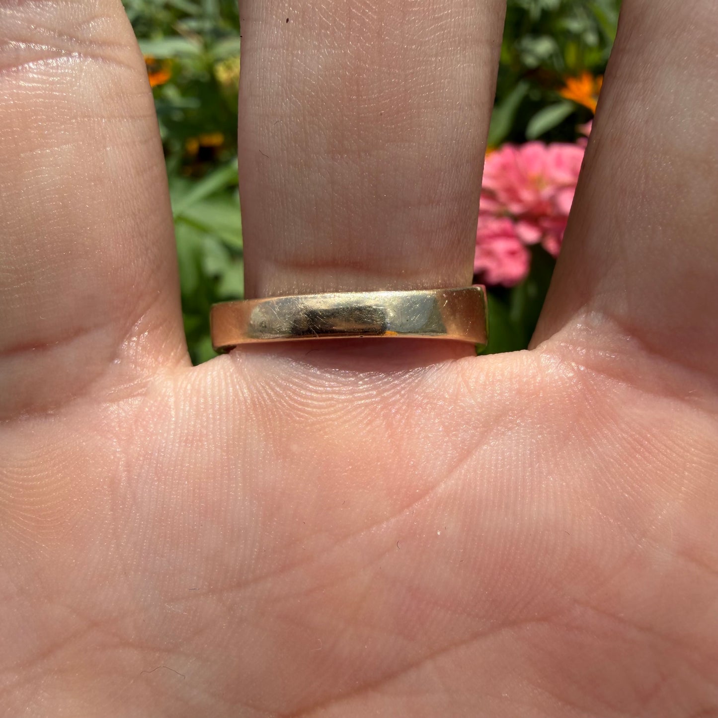 Vintage Solid 14k Yellow Gold .85ct Natural Old Euro Cut Diamond Solitaire Nugget Ring (11.5)