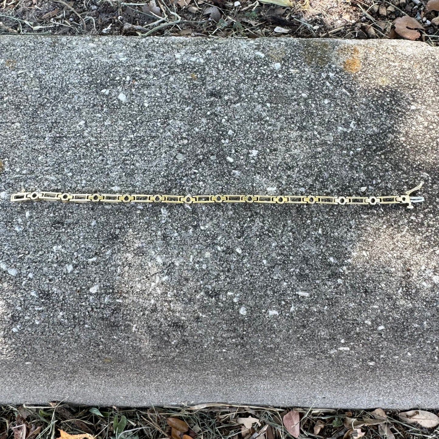 Vintage 14k Yellow Gold 1.95ctw Natural Diamond Bracelet (7.25”)