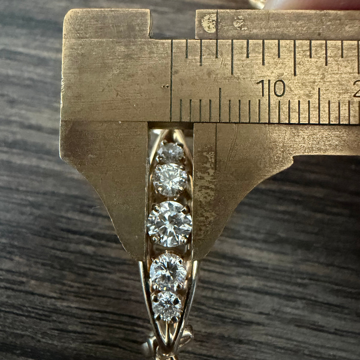 Vintage Solid 14k Yellow Gold 2.75ctw Natural Diamond Infinity Link Bracelet (7.25”)