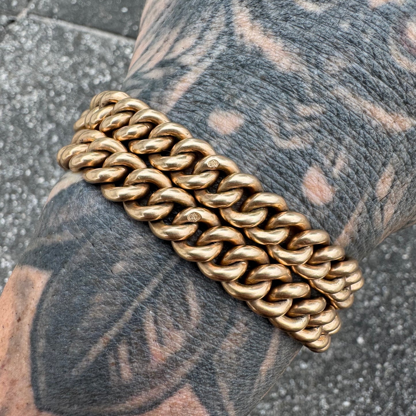 Antique Russian Hallmarked Solid 14k Gold Heavyweight Watch Chain (13.25”)