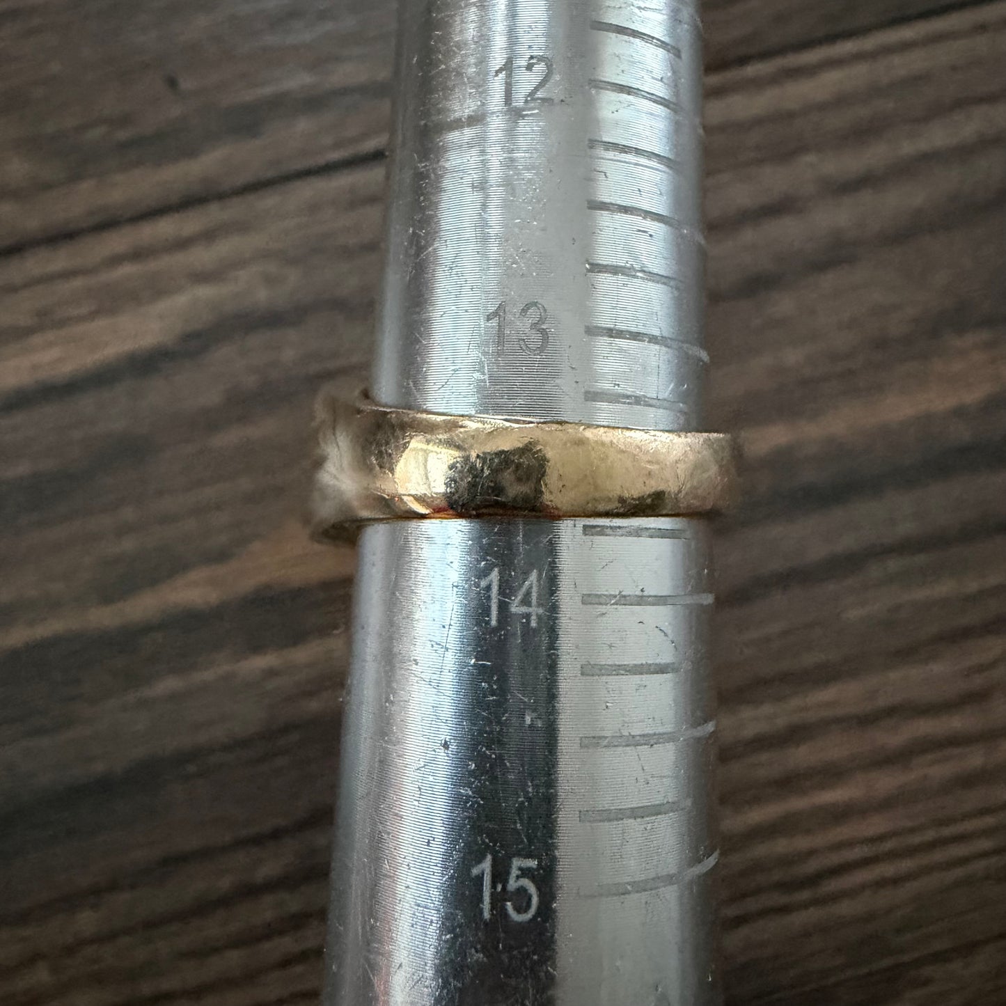 Vintage Solid 14k Yellow Gold .50ctw Natural Diamond Gold Bearing Quartz Signet Ring (13.5)