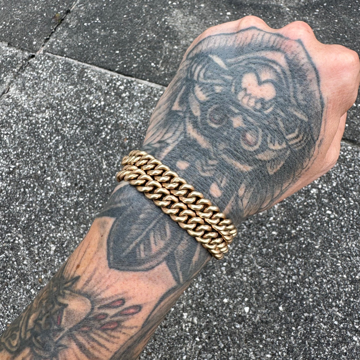 Antique Russian Hallmarked Solid 14k Gold Heavyweight Watch Chain (13.25”)