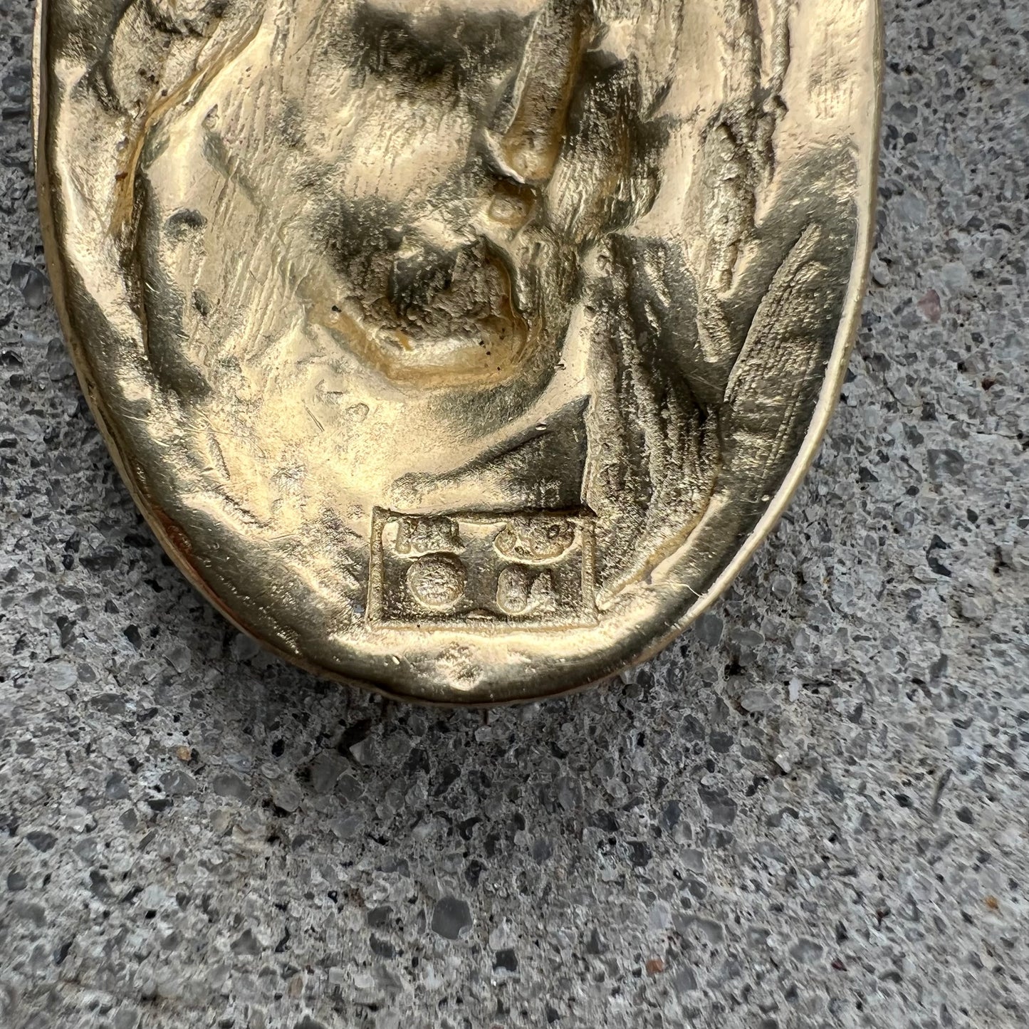 1984 Solid 14k Yellow Gold Suffering Jesus Piece Pendant
