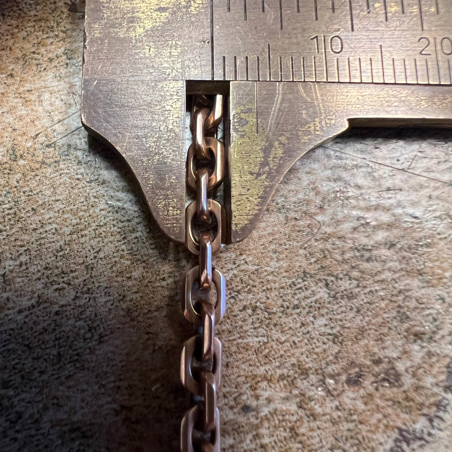 Victorian Solid 12k Rose Gold Watch Chain Necklace (20.5”)