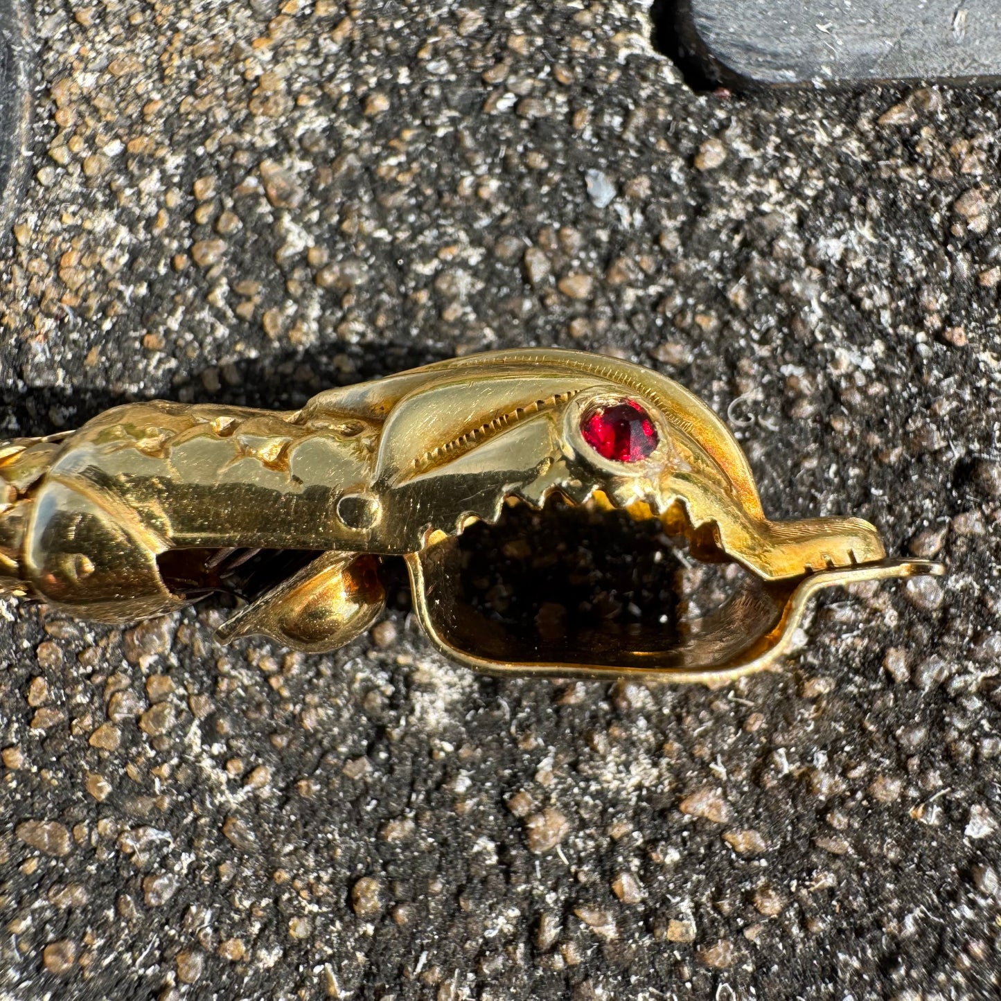 Circa 1940’s Italian Designer 18k Yellow Gold Snake Necklace (20.5”)