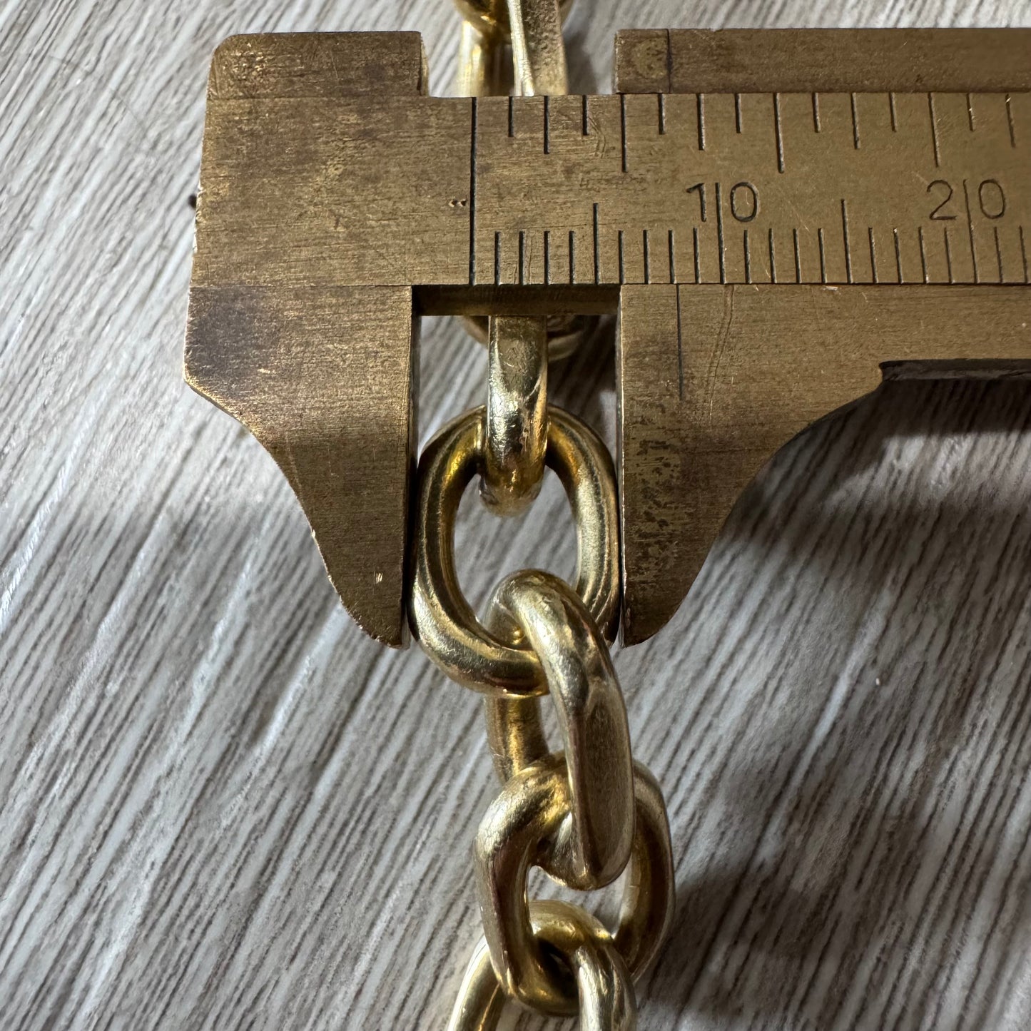Vintage Solid 14k Yellow Gold Heavyweight “Biker Chain” Anchor Link Bracelet (9.5”)