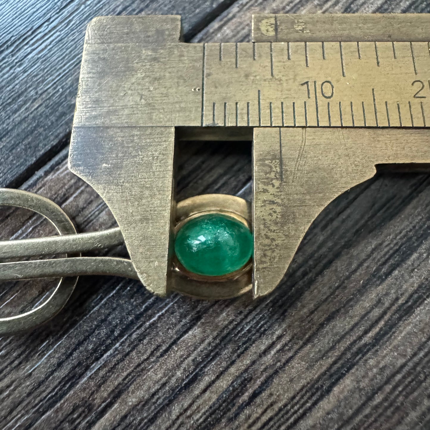 Mid-Century Tiffany & Co. Solid 14k Yellow Gold Natural Emerald Cabochon Pendant & Moneyclip