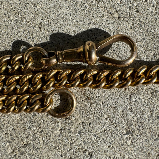 Antique Solid 15k Watch Chain
