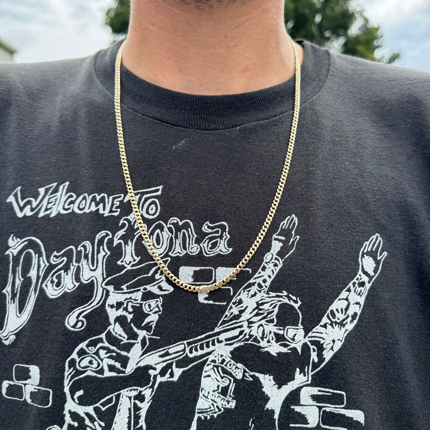 Vintage Solid 14k Yellow Gold Classic Heavyweight Miami Cuban Link Necklace (24”)