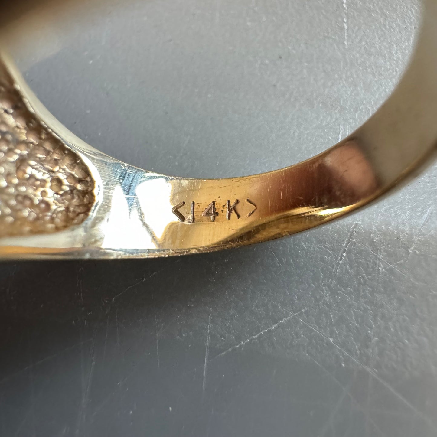 1970’s Solid 14k Yellow Gold Brutalist .35ctw Natural Diamond Kentucky Cluster Ring (10)