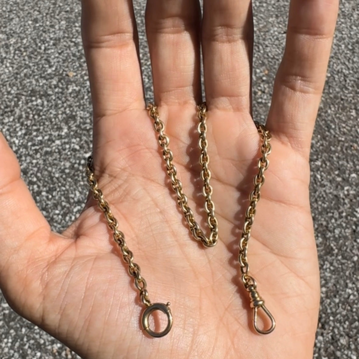 Watch chain necklace