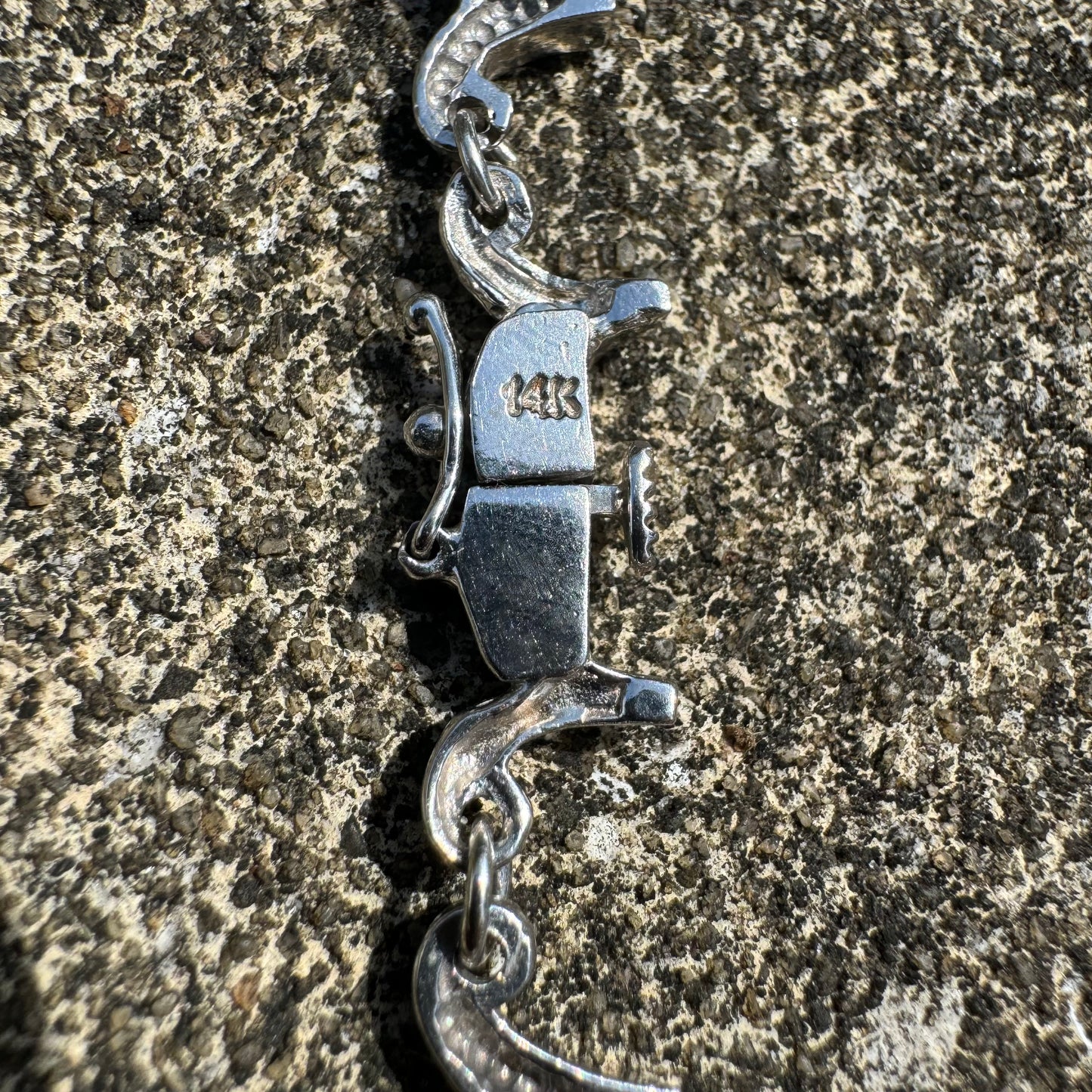 Vintage Solid 14k White Gold 2.70ctw Natural Diamond Drop Necklace (16.25”)