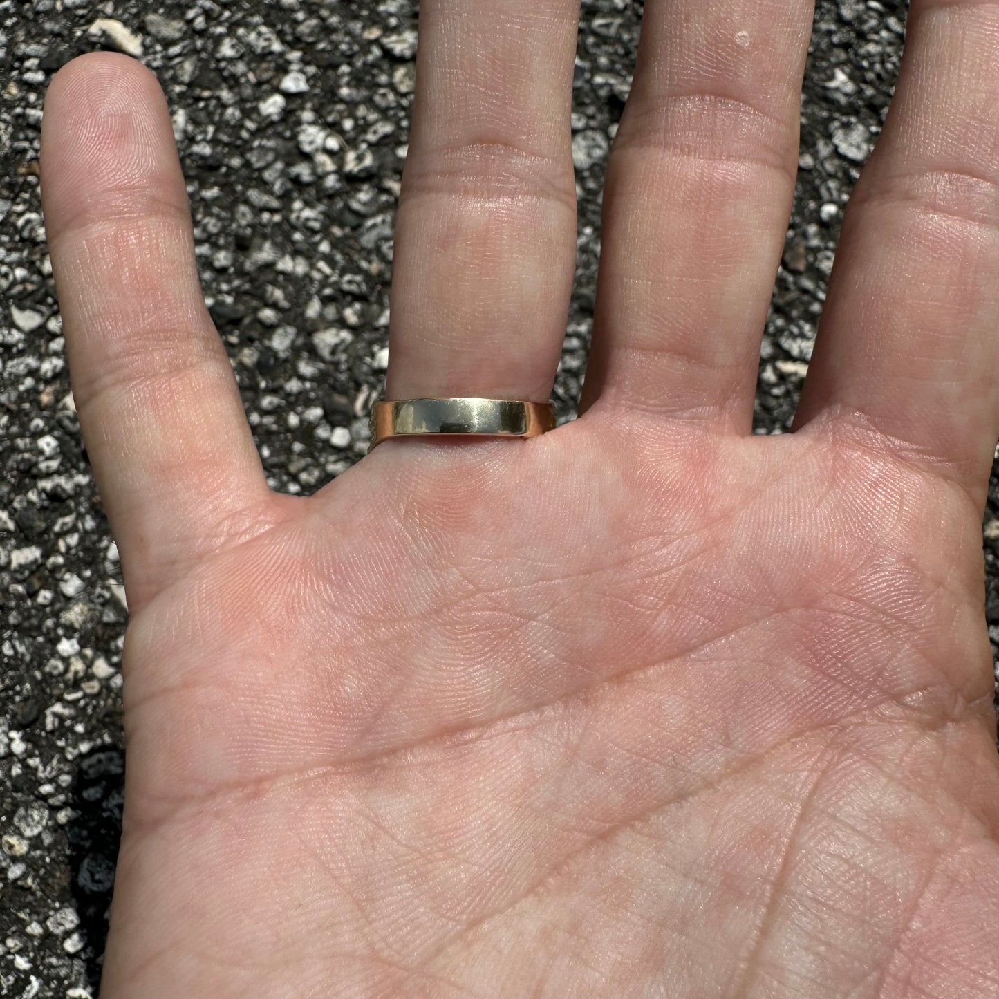 1980’s Solid Backed Custom Set .50Ctw Natural Diamond Nugget Ring (8.5)