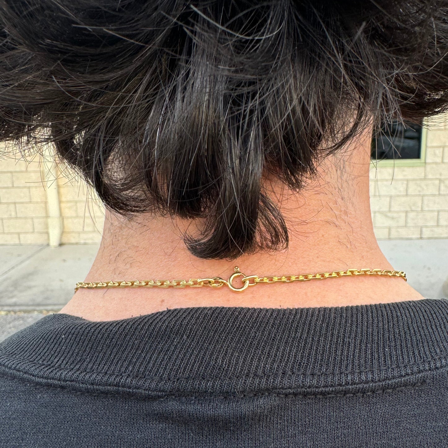 Old Solid 18k Italian Yellow Gold Anchor Link Chain Necklace (20”)