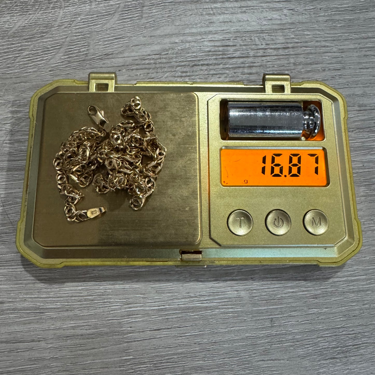 Vintage UnoAerre Solid 14k Yellow Gold Tigers Eye “Chanel Link” Necklace (24.5”)