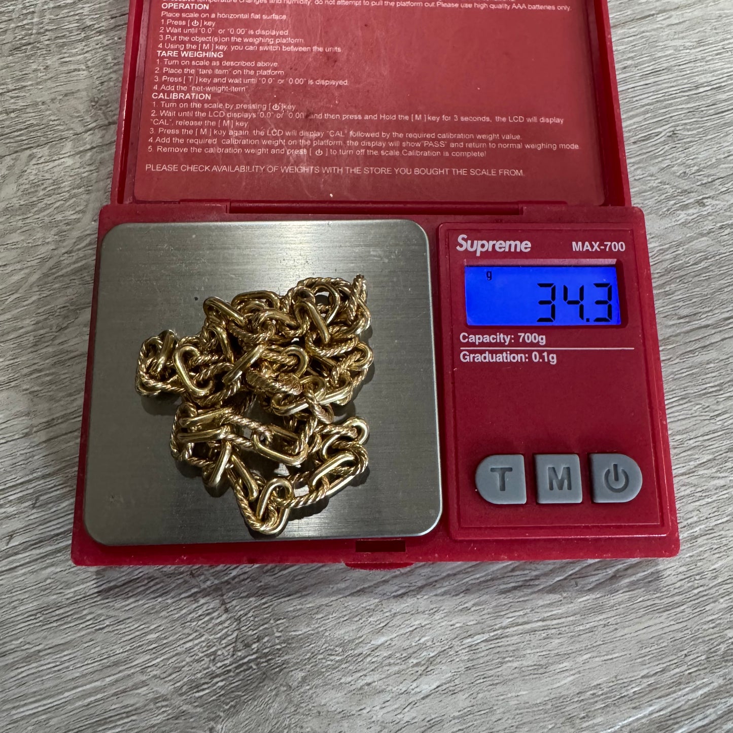 Vintage David Yurman Solid 18k Yellow Gold Madison Chain Necklace (18”)