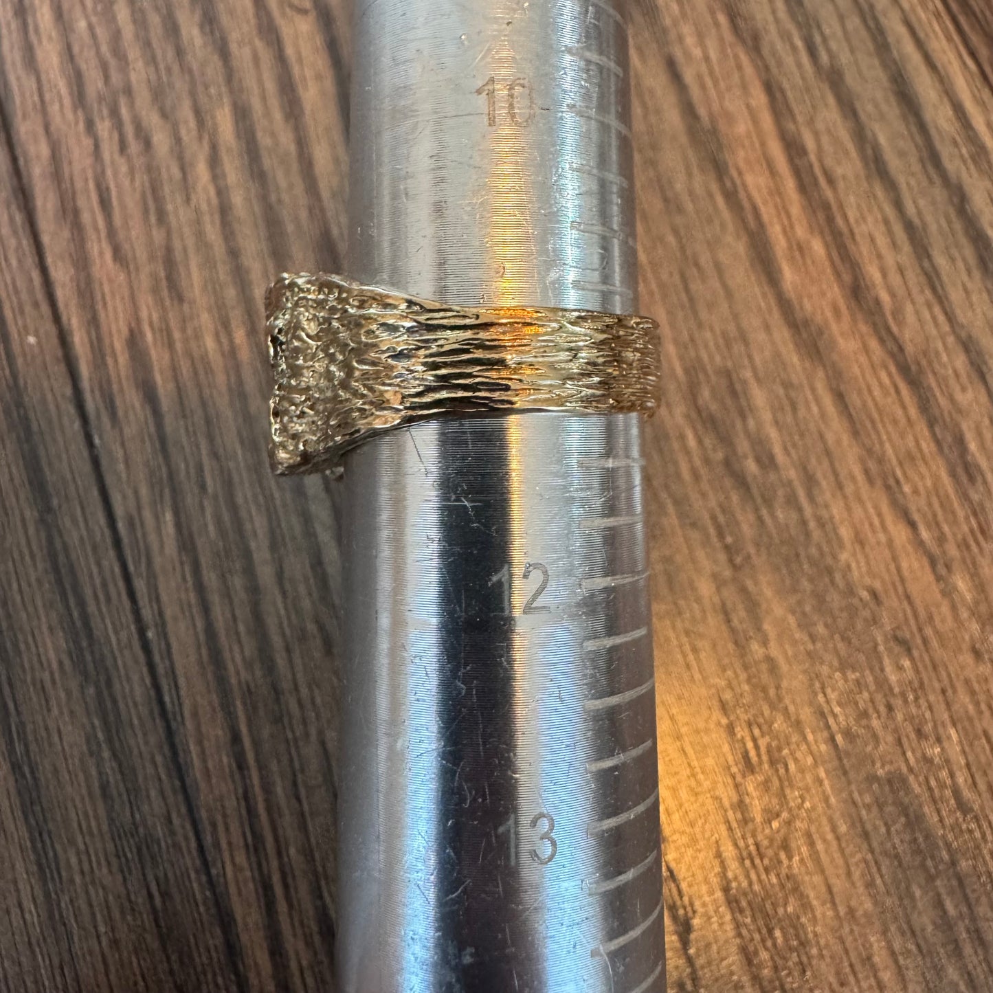 1980’s Solid 14k Yellow Gold 1.25ctw Natural Diamond Nugget Ring (11)