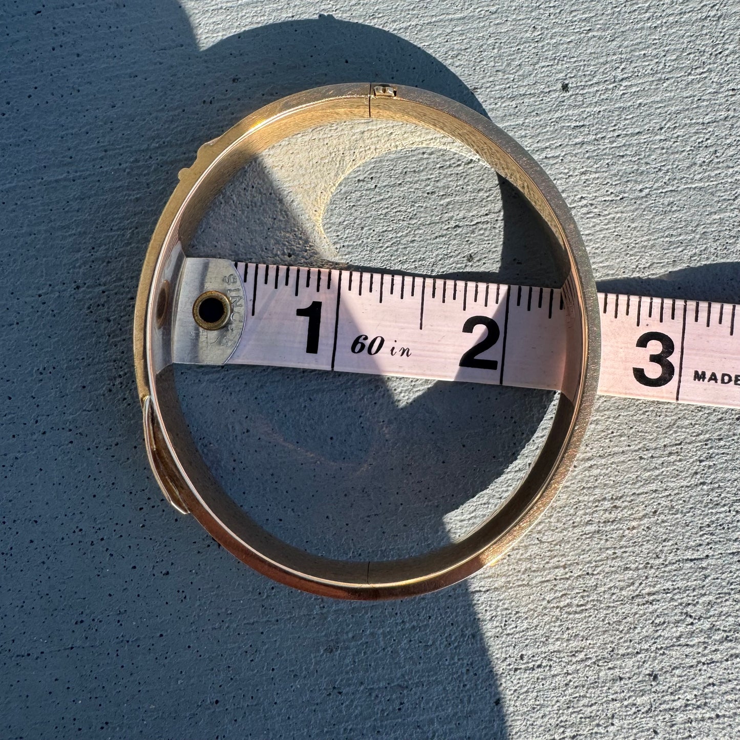 1921 Kaden Bros. 14k Yellow Gold Belt Buckle Bangle Bracelet (7.5”)