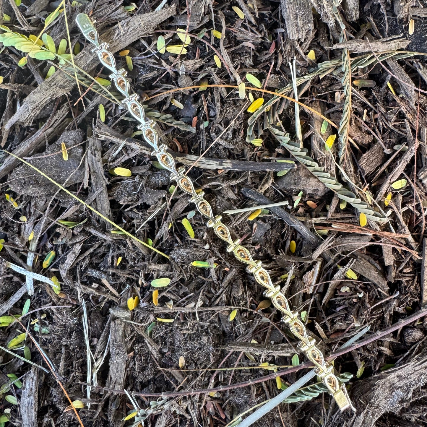 Vintage Solid 14k Yellow Gold 6.0ctw Natural Diamond Bracelet (7”)