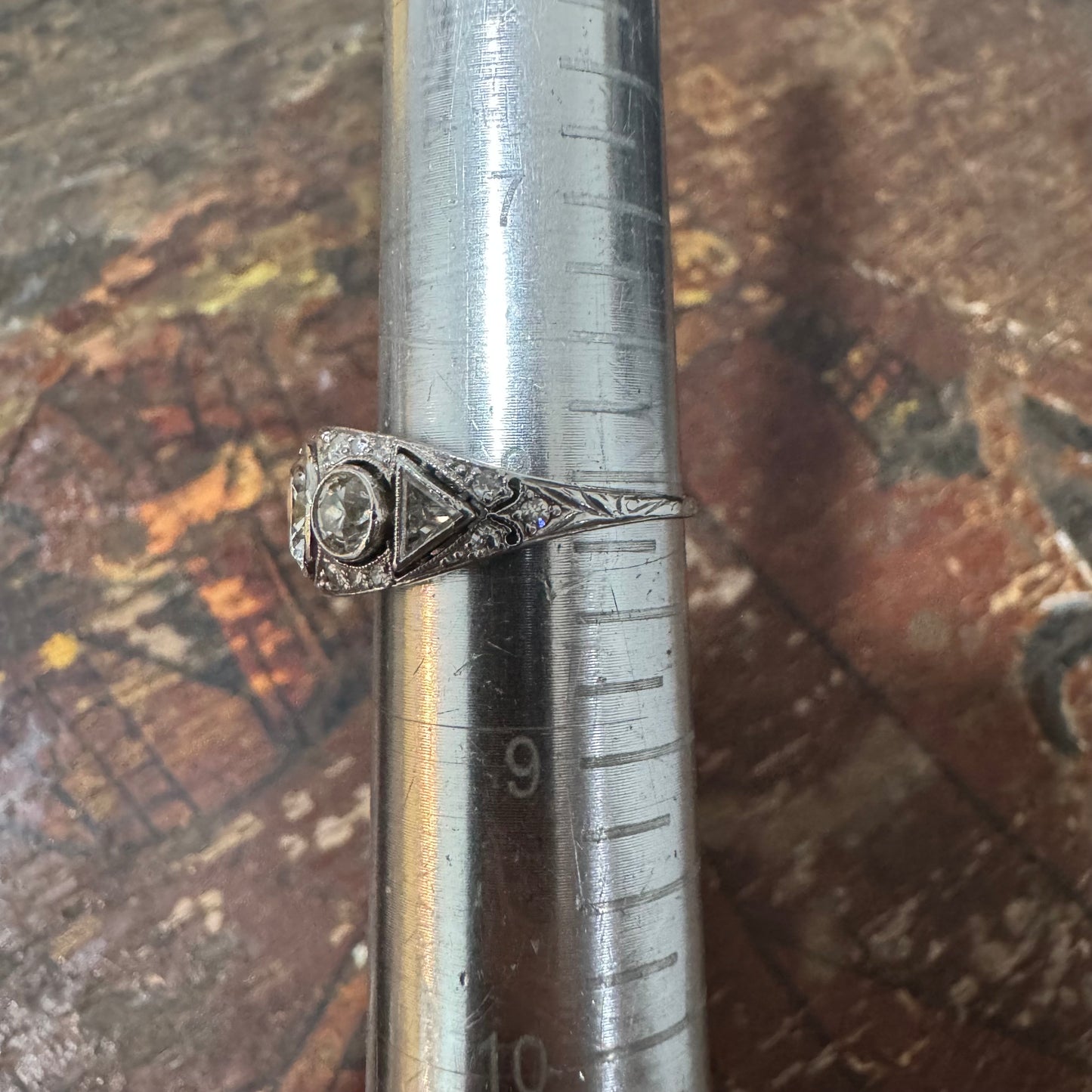 Antique Platinum 2.50ctw Natural Old Cut Diamond Ring (8)