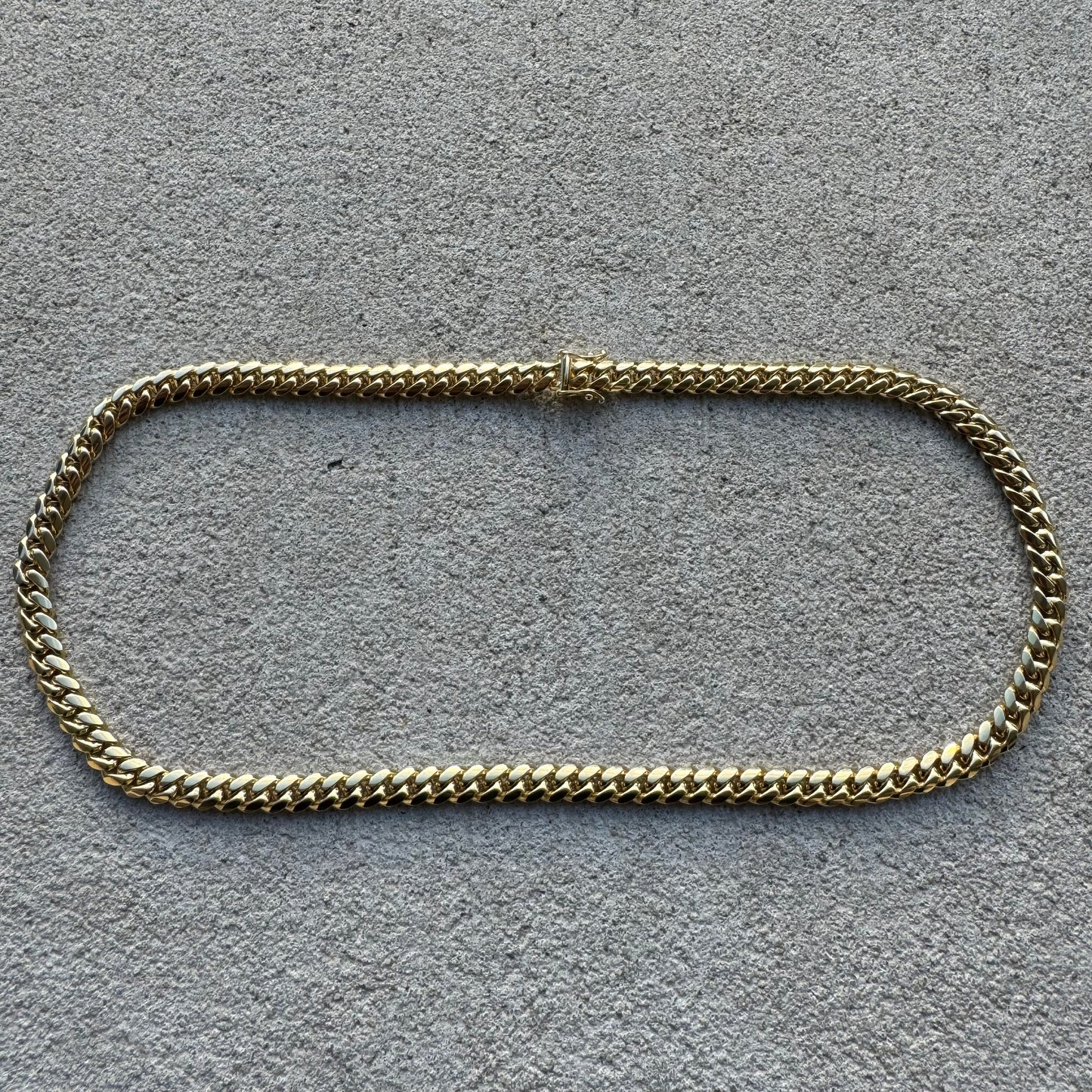 Brand New Handmade Solid 14k Yellow Gold Heavyweight Miami Cuban Link Necklace (22”)