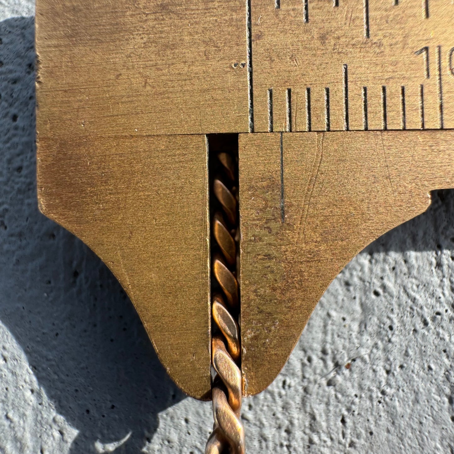 Antique Solid 14k Yellow Gold Cuban Curb Link Watch Chain Necklace (18”)