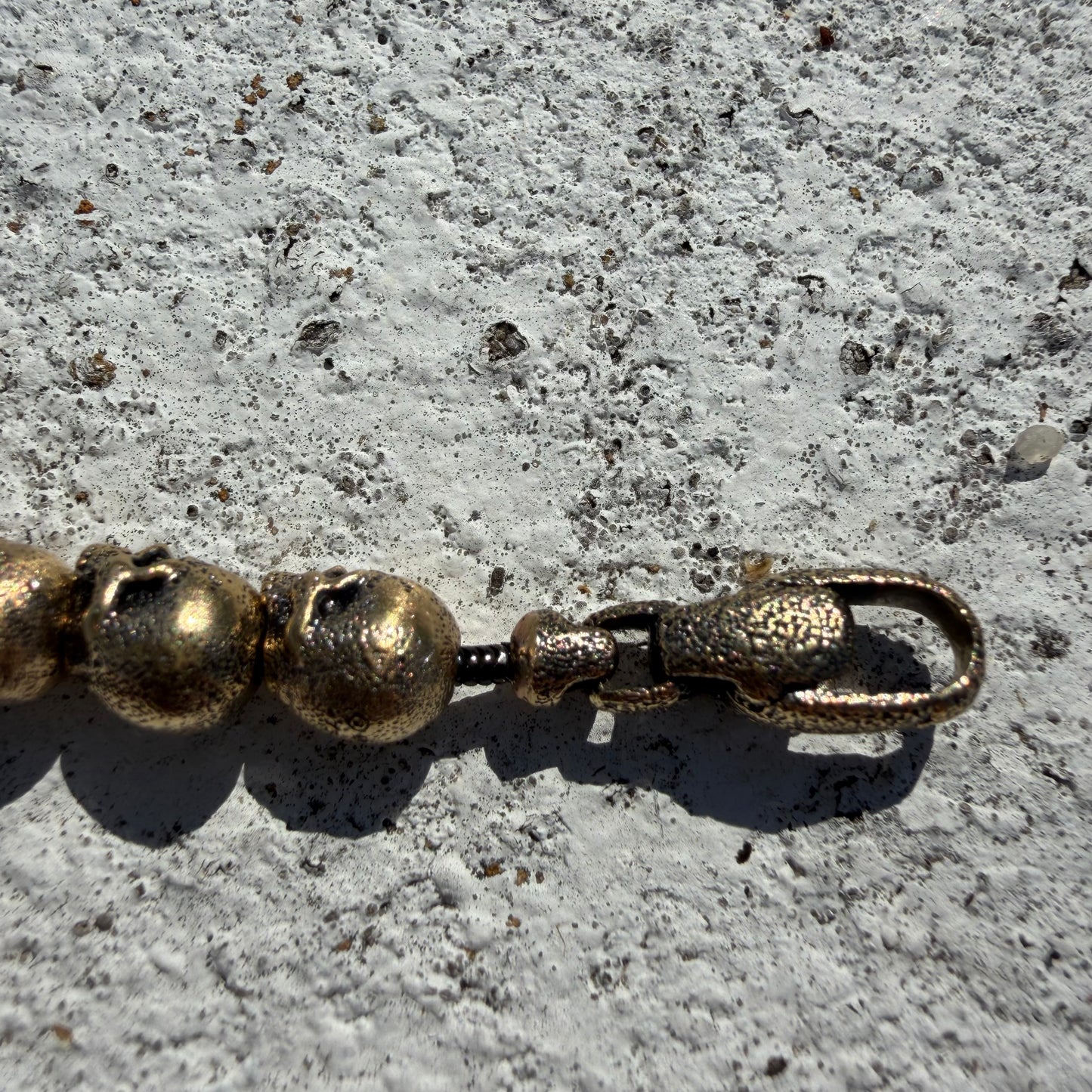 David Yurman 18k Yellow Gold Memento Mori Skull Bracelet (Medium-7.75”)