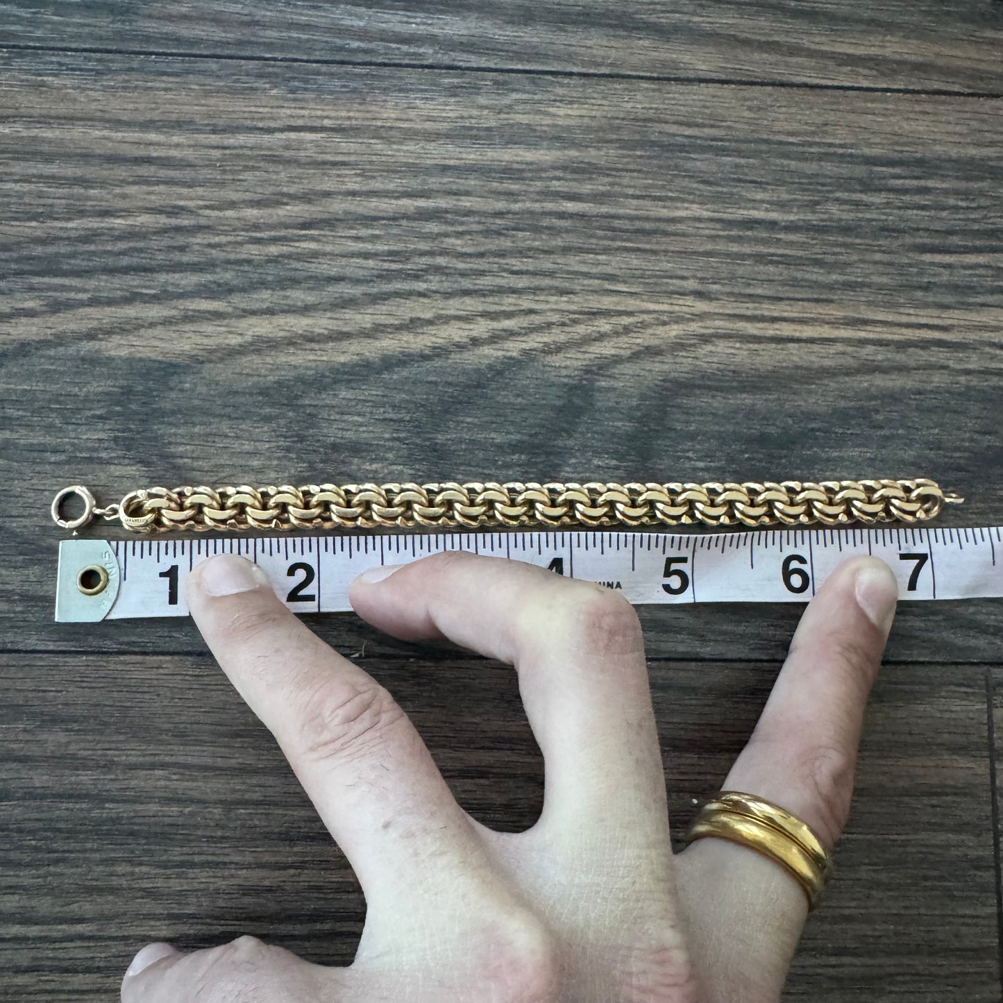 Mid-Century Tiffany & Co. Solid 14k Yellow Gold Heavyweight Chino Link Bracelet (7.25”)
