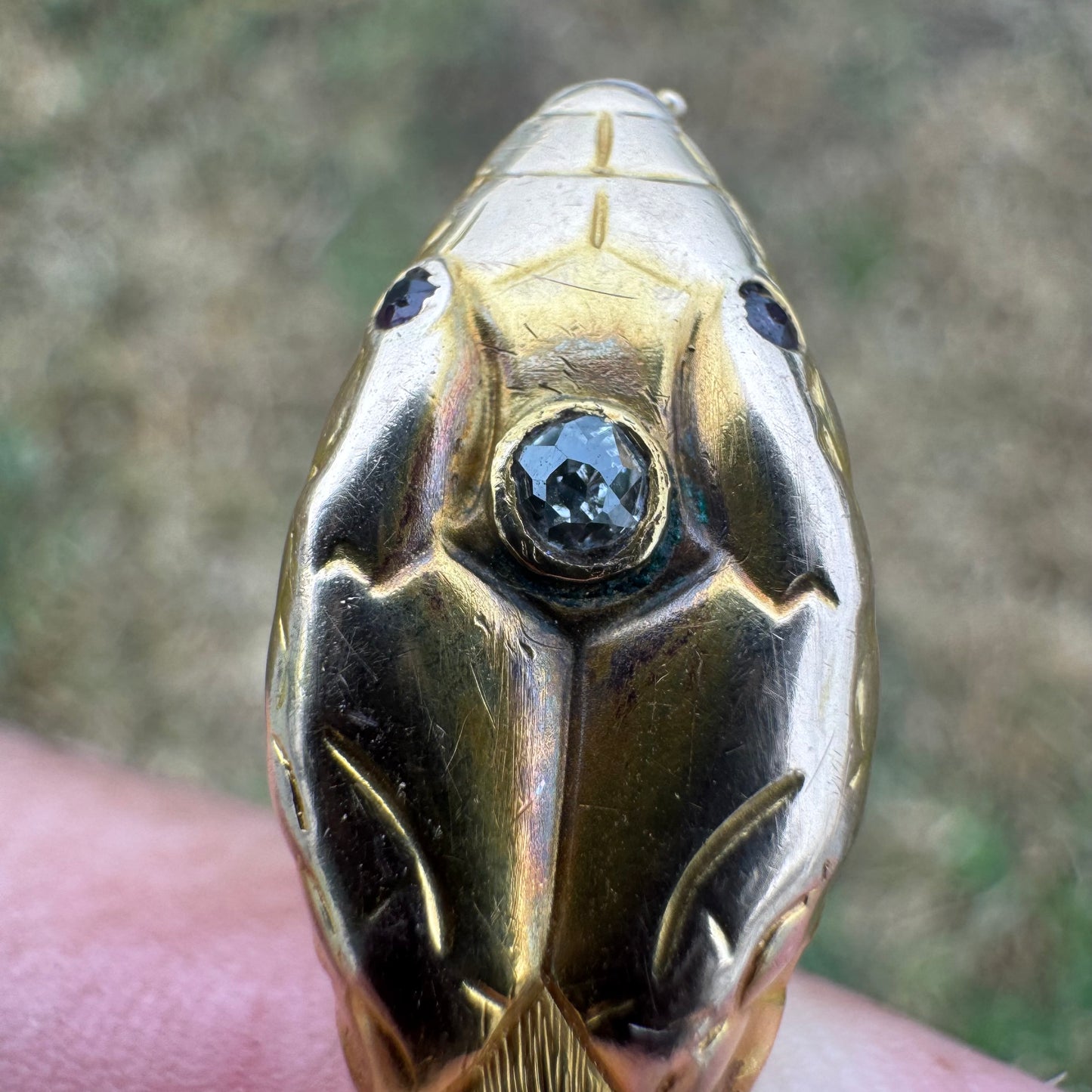 Circa 1840’s Early Victorian 19.7k Yellow Gold Woven Flexible Snake Band (24”)