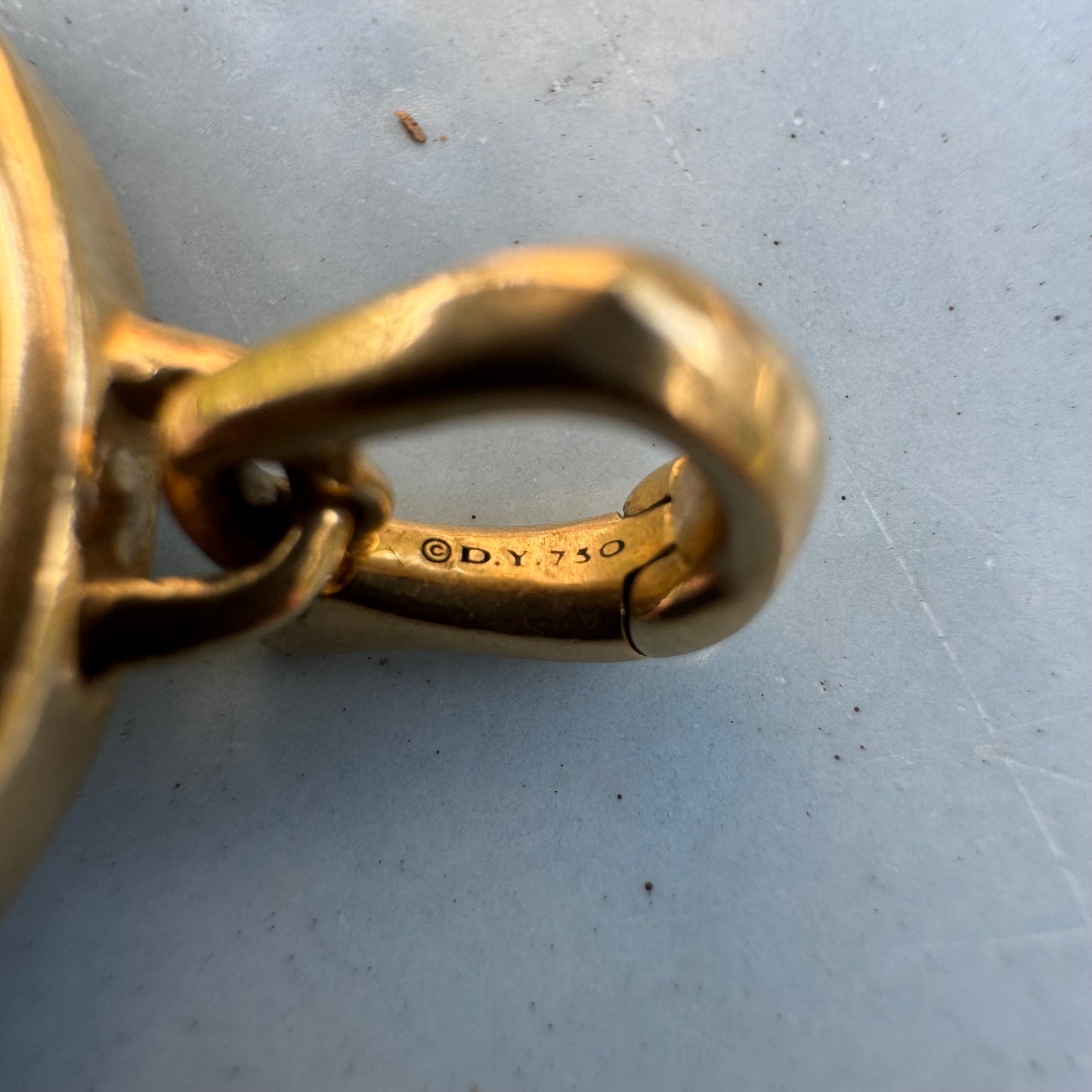 David Yurman Solid 18k Yellow Gold “Life And Death Duality Amulet” Pendant