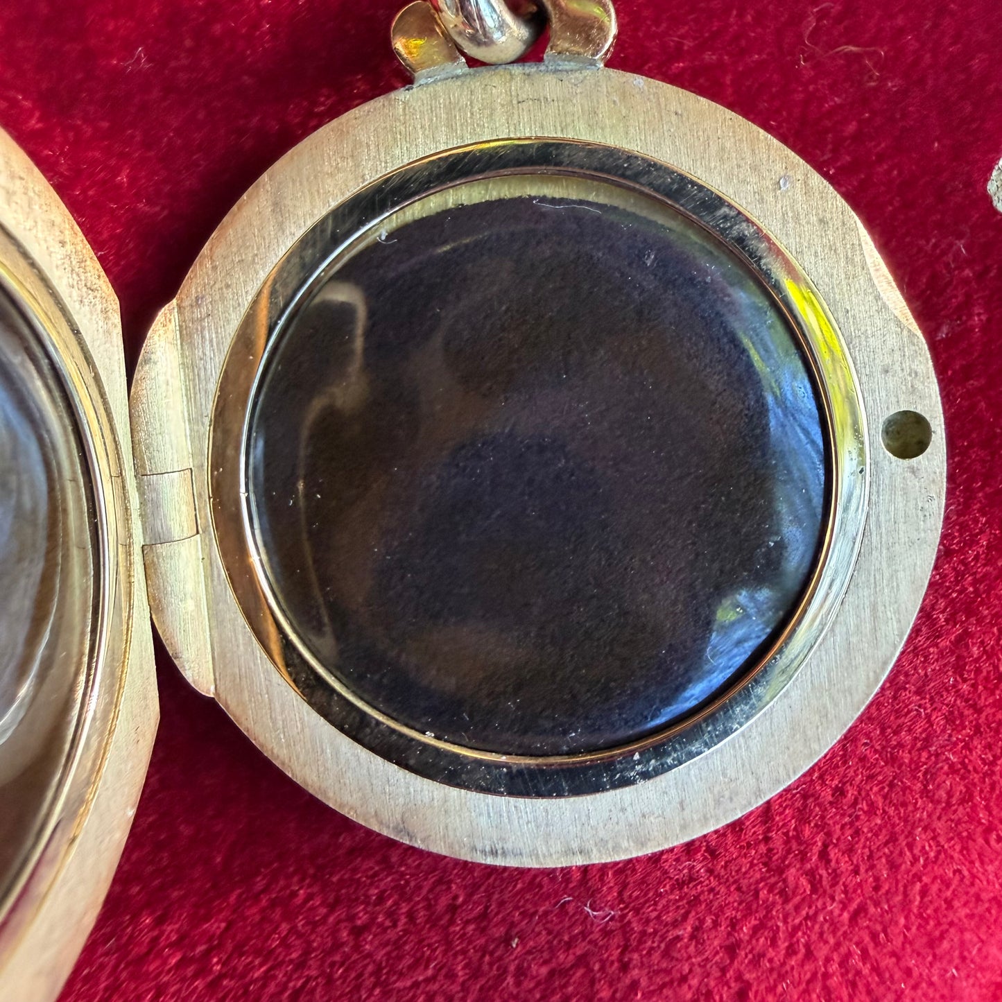 1950’s Cartier Solid 18K Yellow Gold Guilloche Enamel Locket Pendant